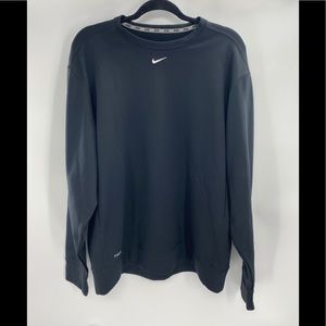 Nike Therma Fleece Black Little Swoosh Sz Large